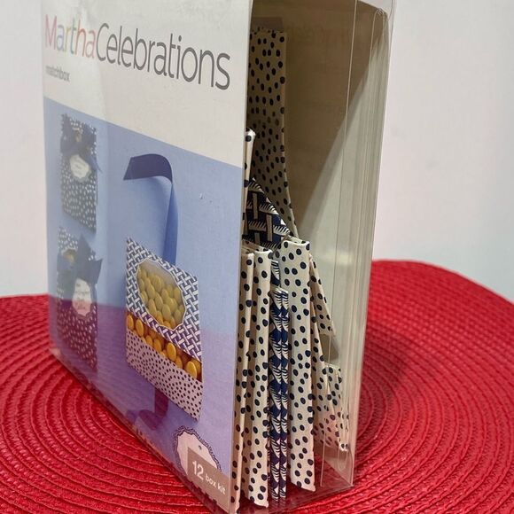 Martha Stewart Matchbox Celebrations 12 box kit Blue and White NWT - Picture 3 of 6